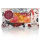 Vegane Fruchtgummis in Rot, Gelb und Orange in illustrierter Kartonverpackung