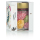 Walzen Bonbons in verschiedenen Farben und Motiven und illustrierter Kartonverpackung
