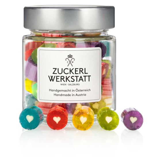 Bonbons mit Herz Motiven