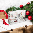 Illustrierter Adventkalender aus Karton mit Weihnachts Motiven
